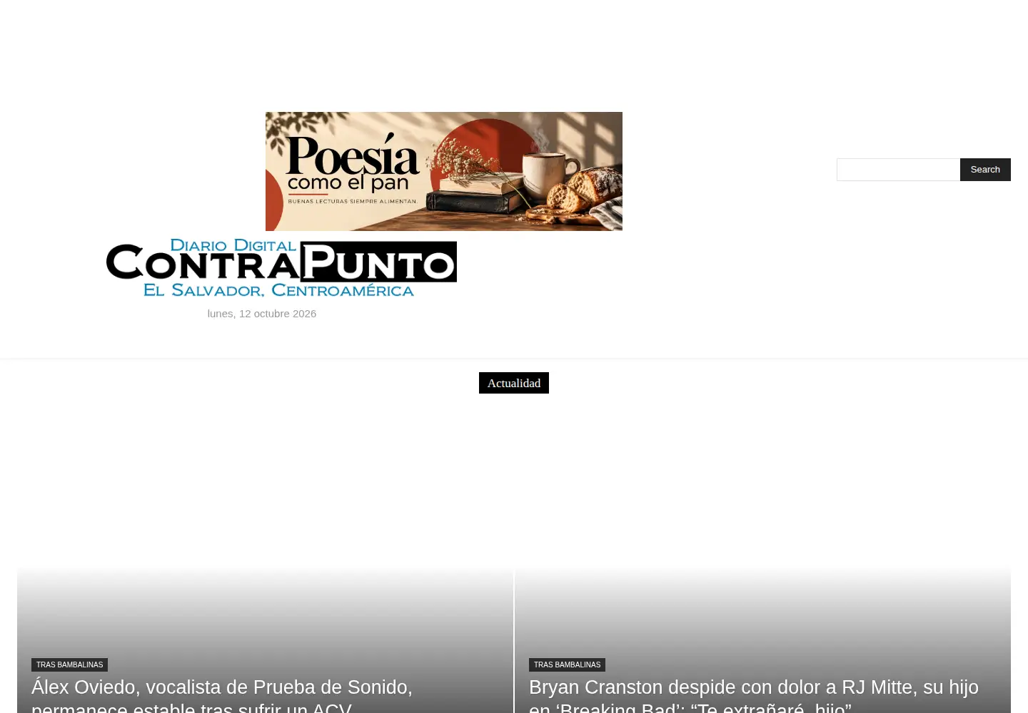 Screenshot of contrapunto.com.sv