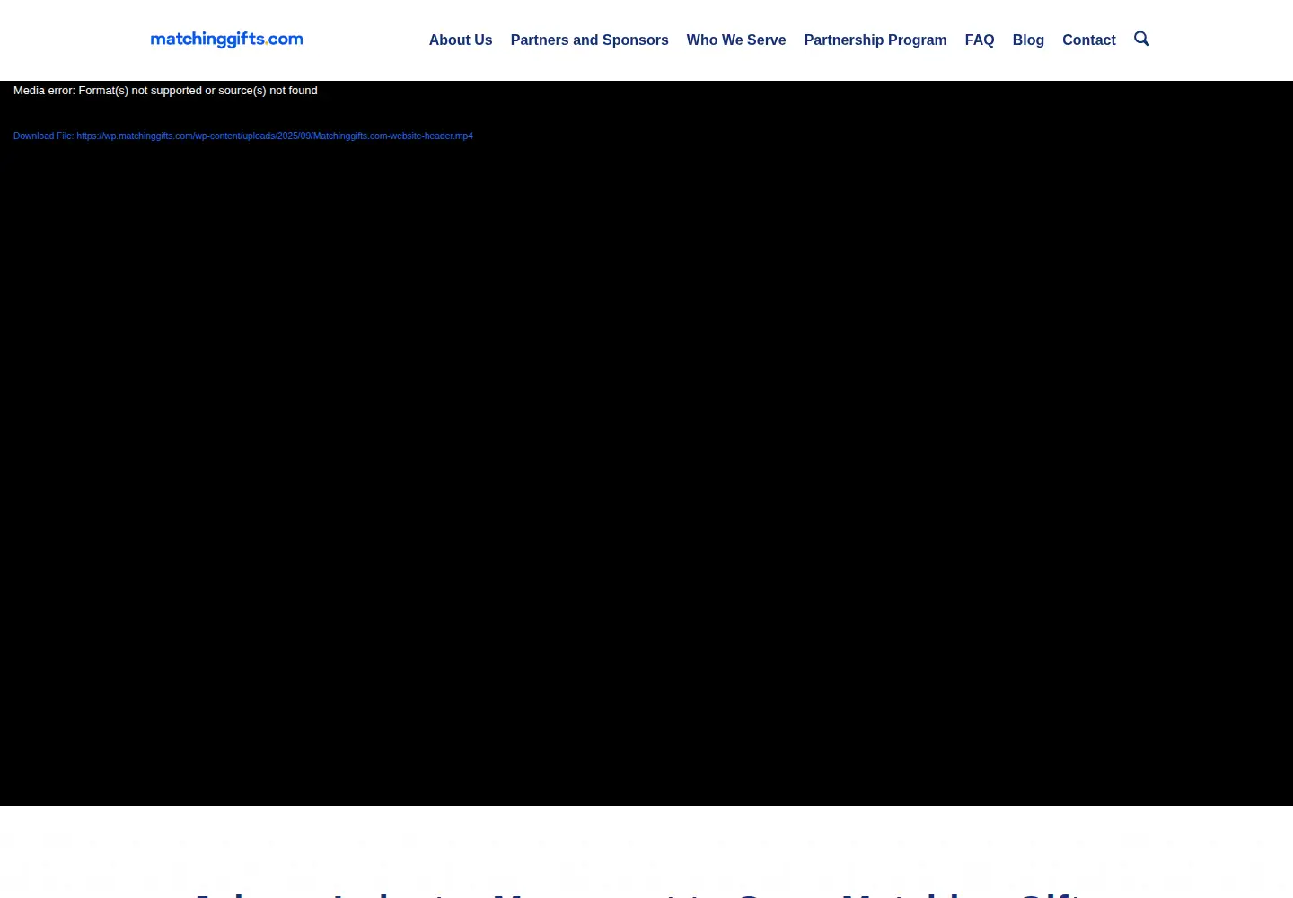 Screenshot of matchinggifts.com