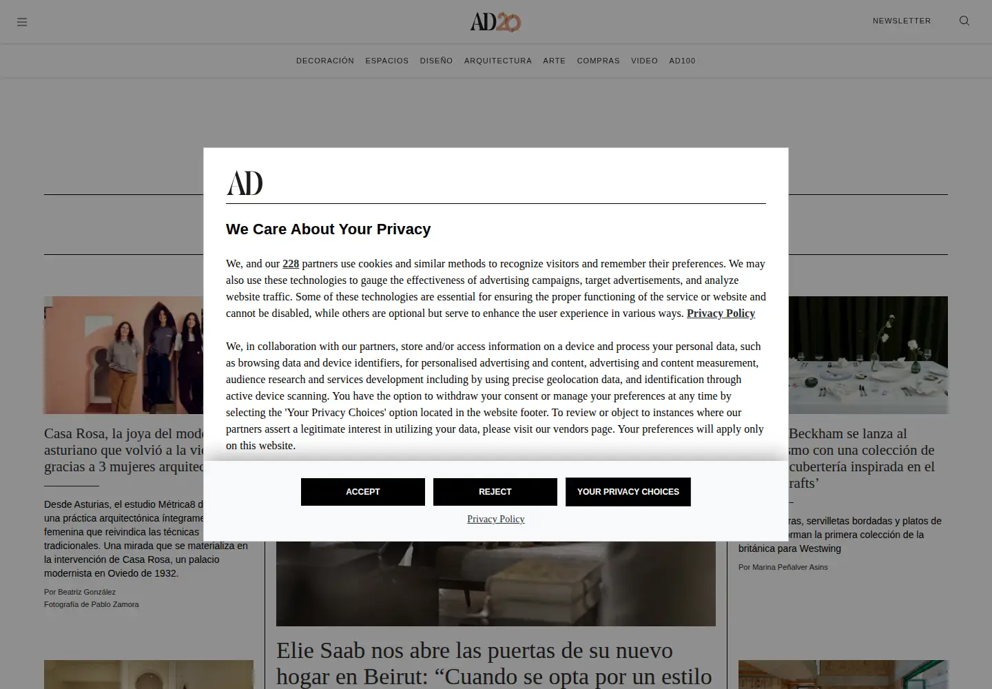 Screenshot of revistaad.es