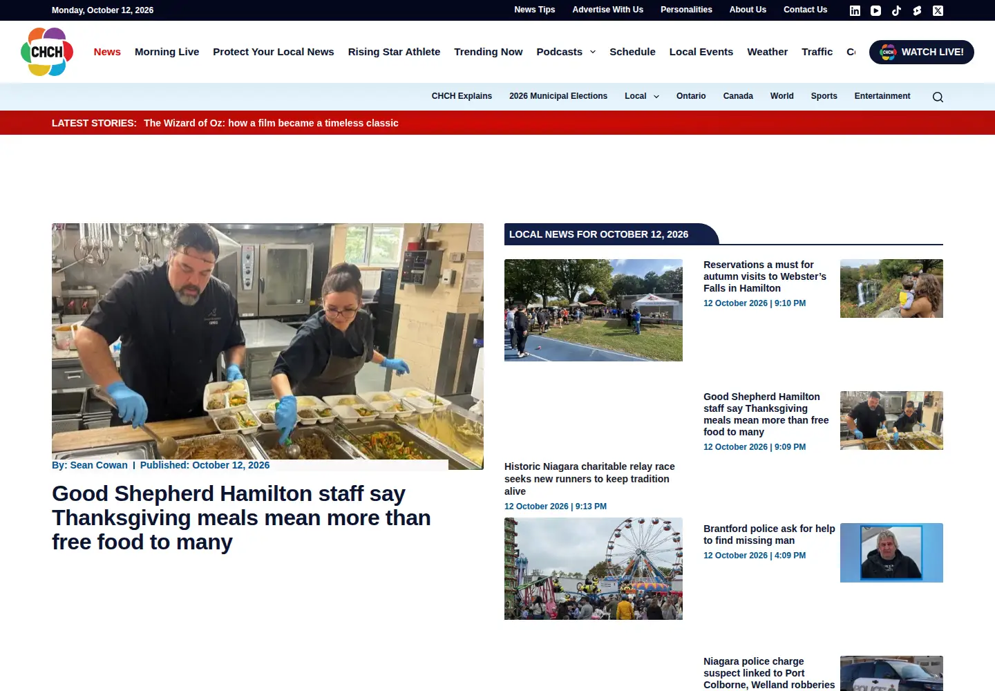 Screenshot of chch.com