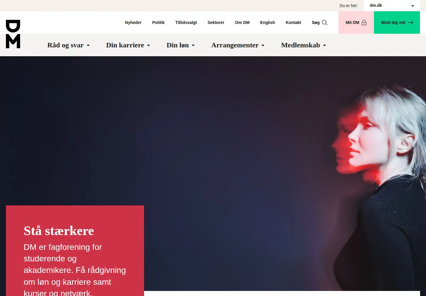 Screenshot of dm.dk