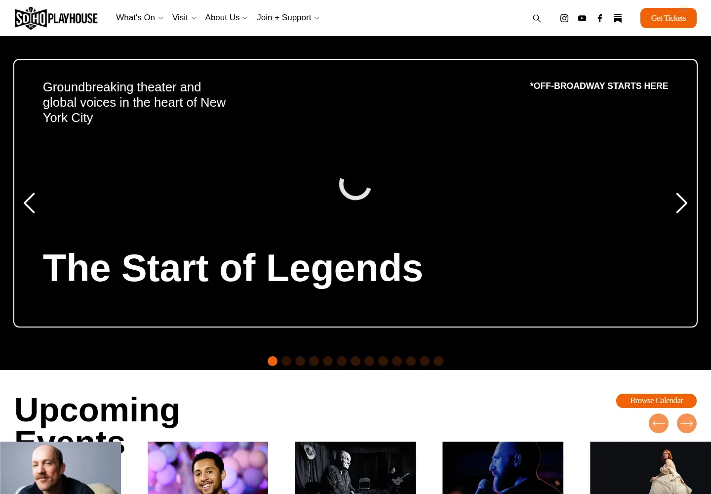 Screenshot of sohoplayhouse.com