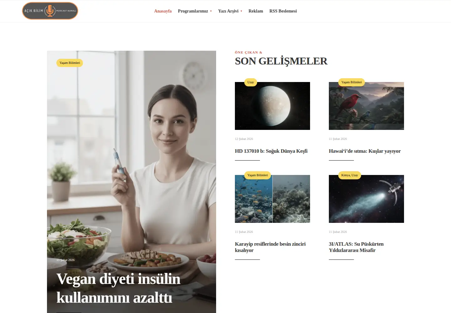 Screenshot of acikbilim.com
