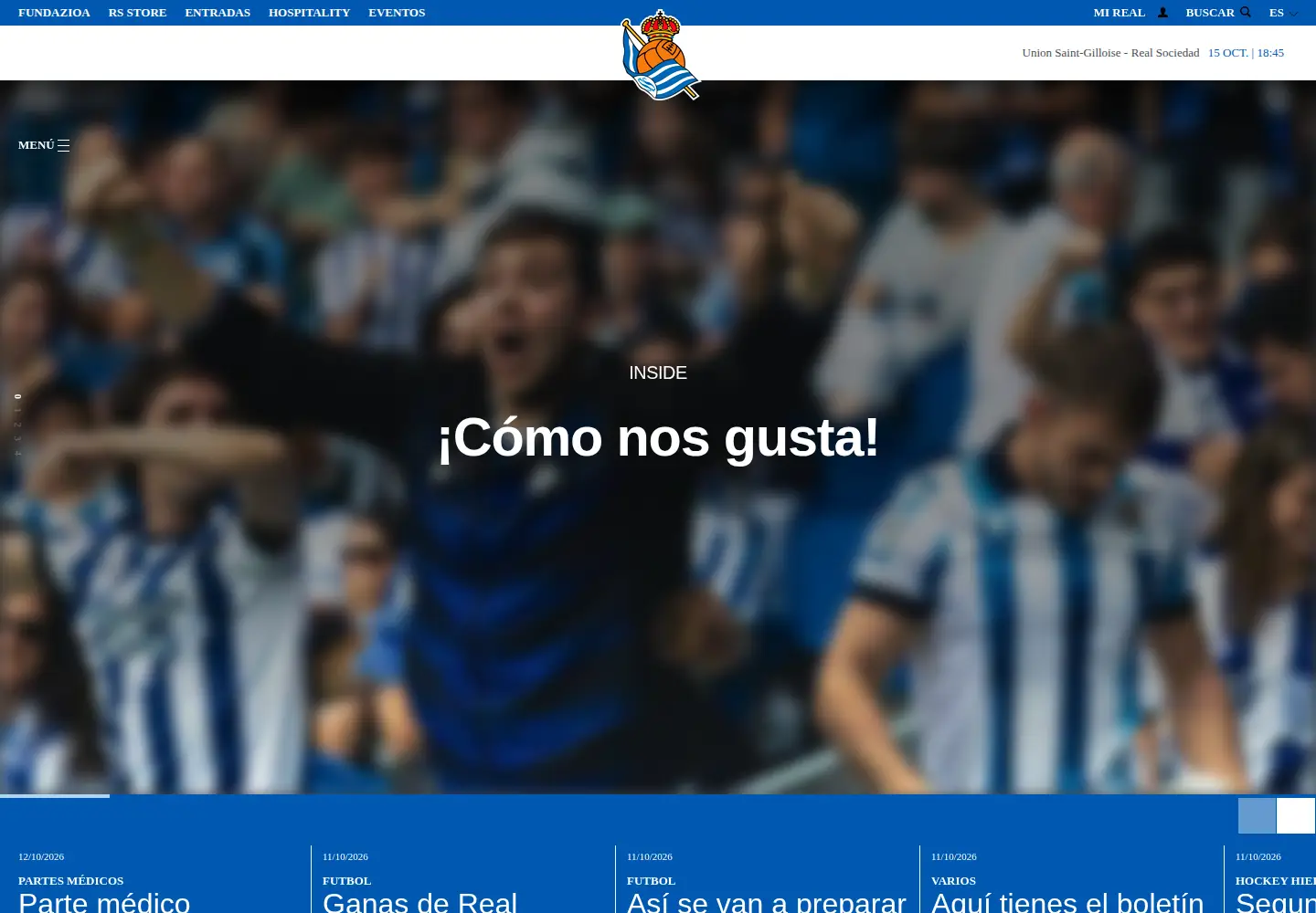 Screenshot of realsociedad.com