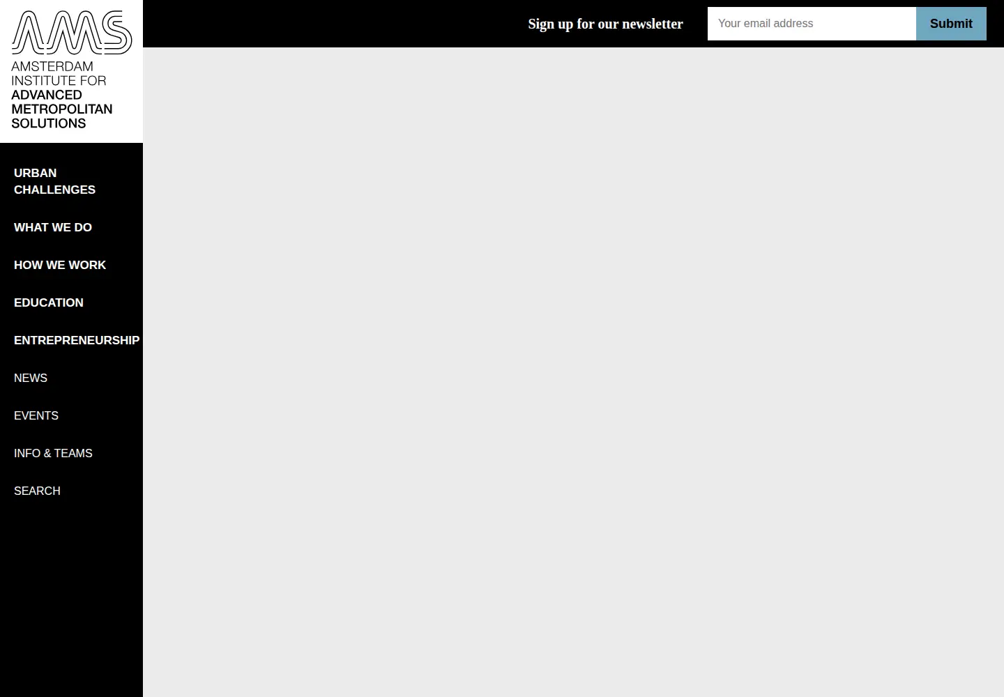 Screenshot of ams-institute.org