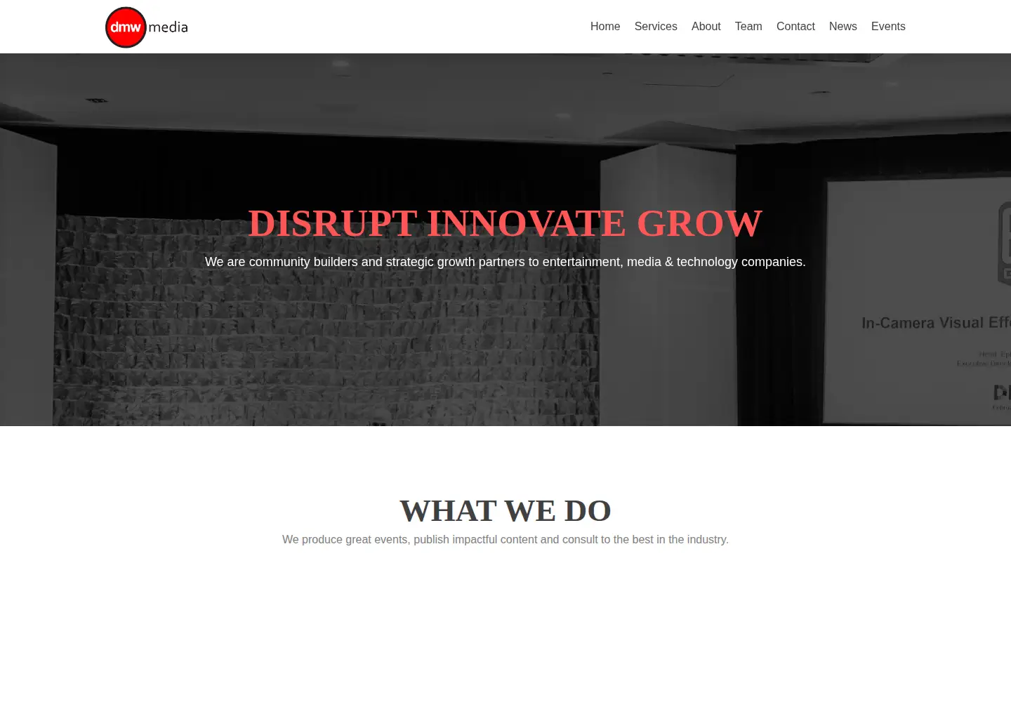 Screenshot of dmwmedia.com