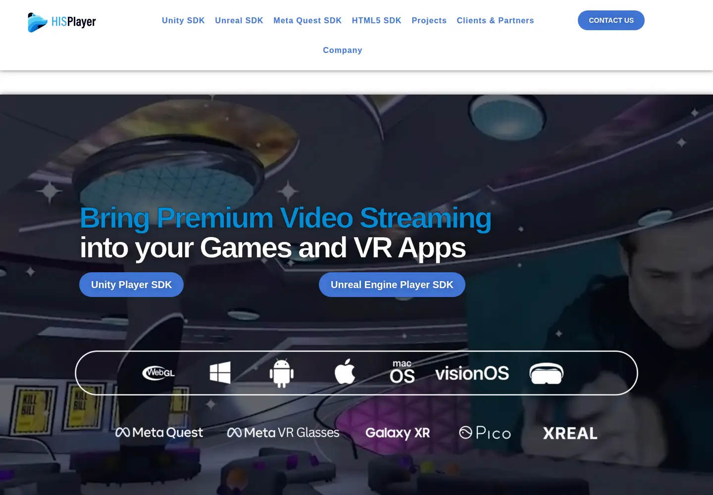 Screenshot of nexplayersdk.com