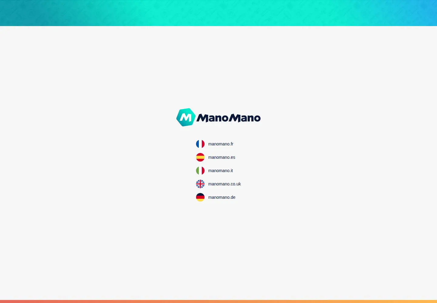 Captured homepage of manomano.com in the current scan