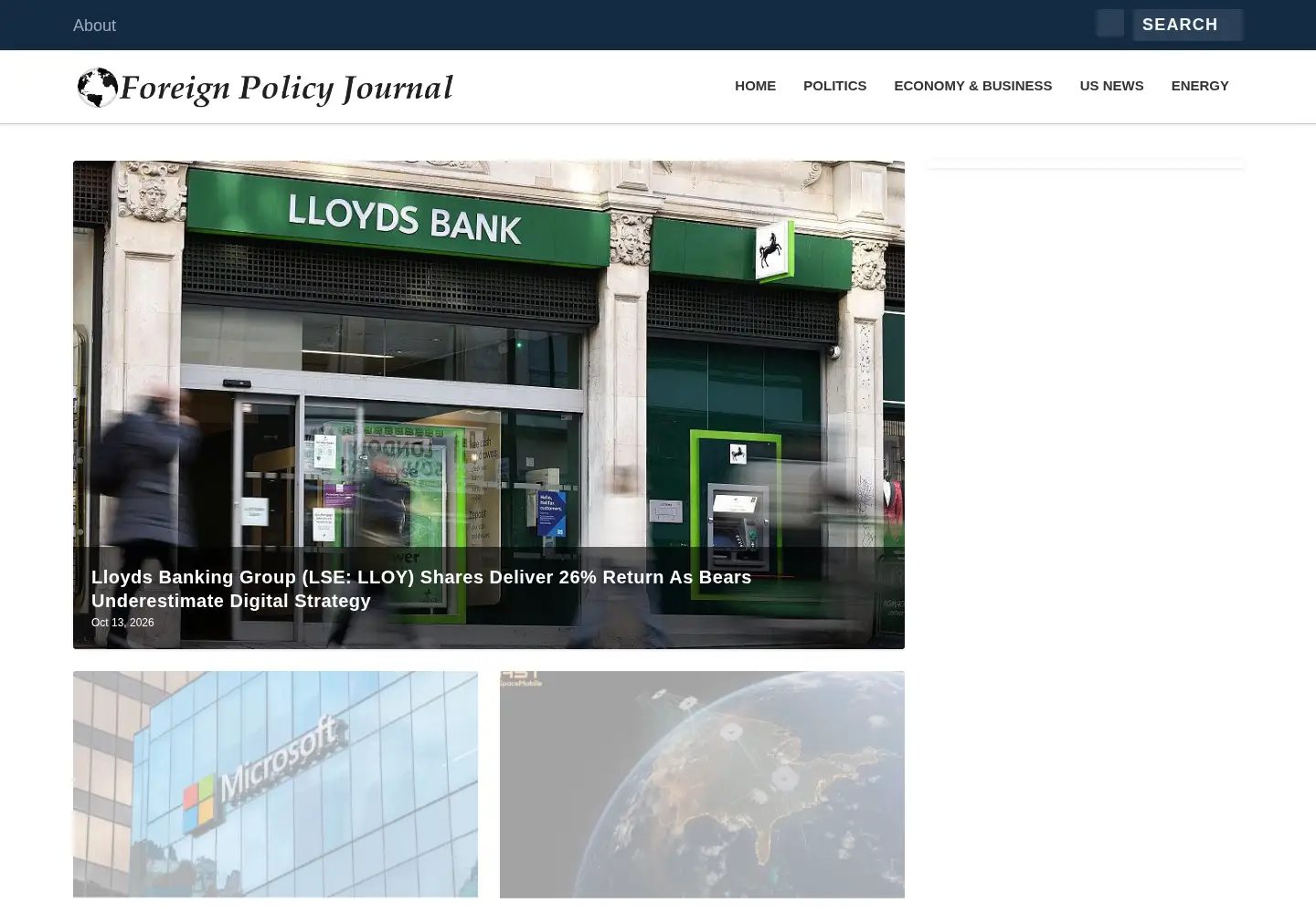 Screenshot of foreignpolicyjournal.com