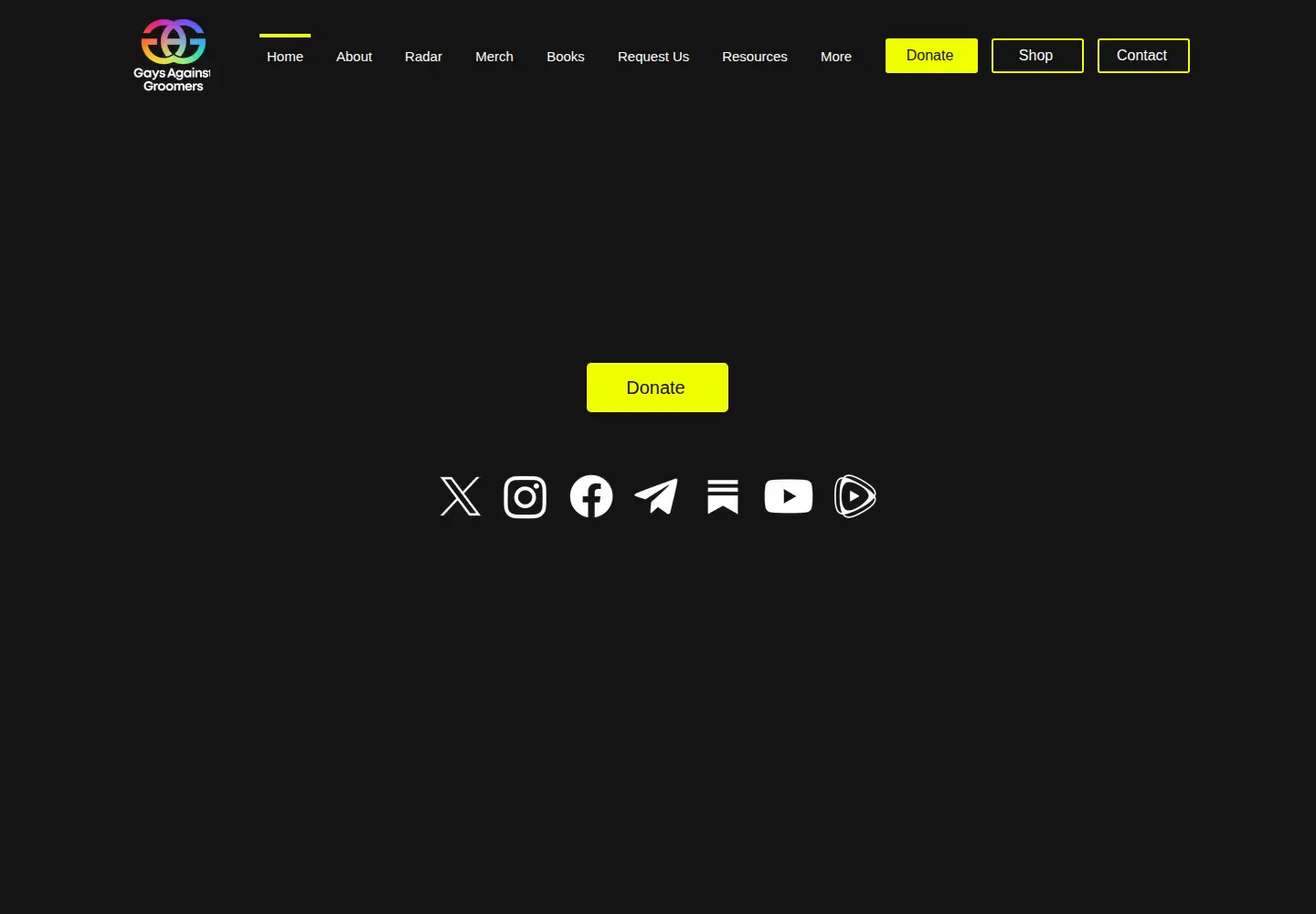 Screenshot of gaysagainstgroomers.com