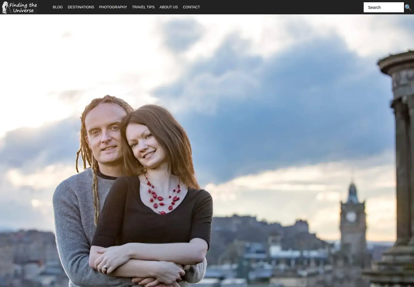 Captured homepage of findingtheuniverse.com in the current scan