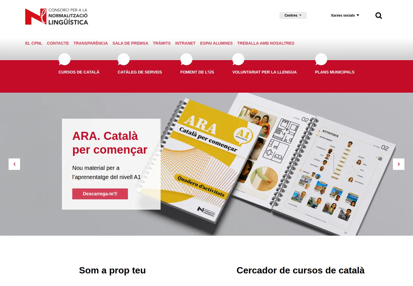 Captured homepage of cpnl.cat in the current scan