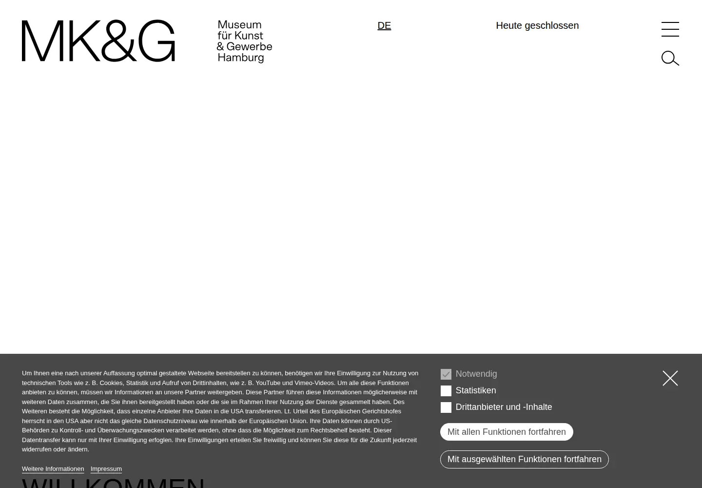 Captured homepage of mkg-hamburg.de in the current scan