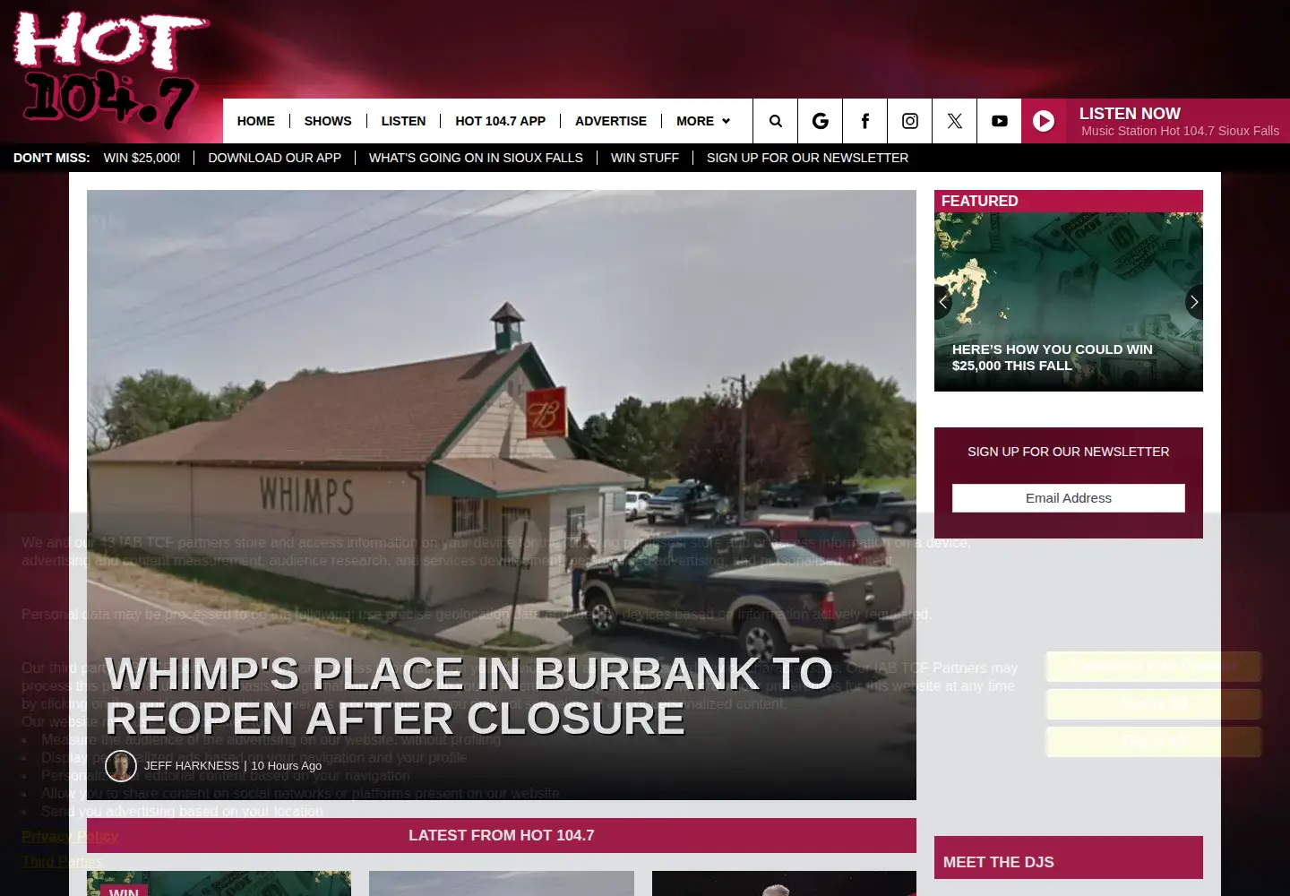 Screenshot of hot1047.com