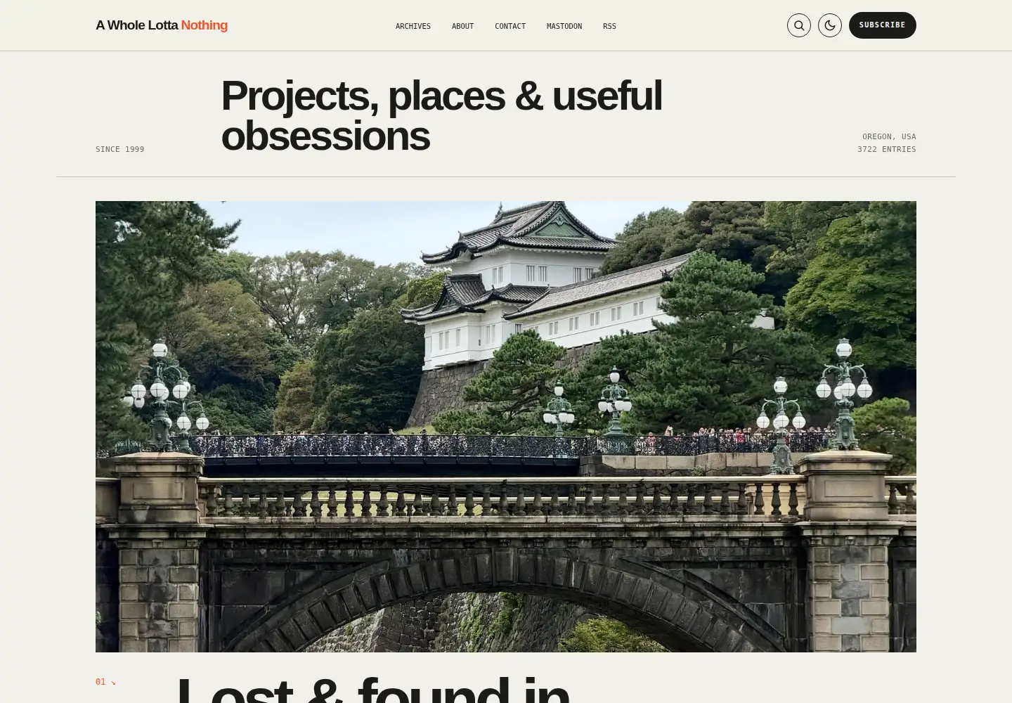 Screenshot of wholelottanothing.org
