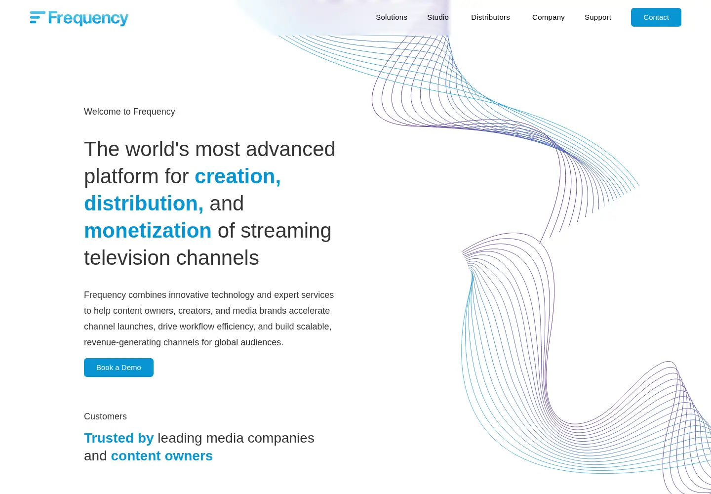 Captured homepage of frequency.com in the current scan