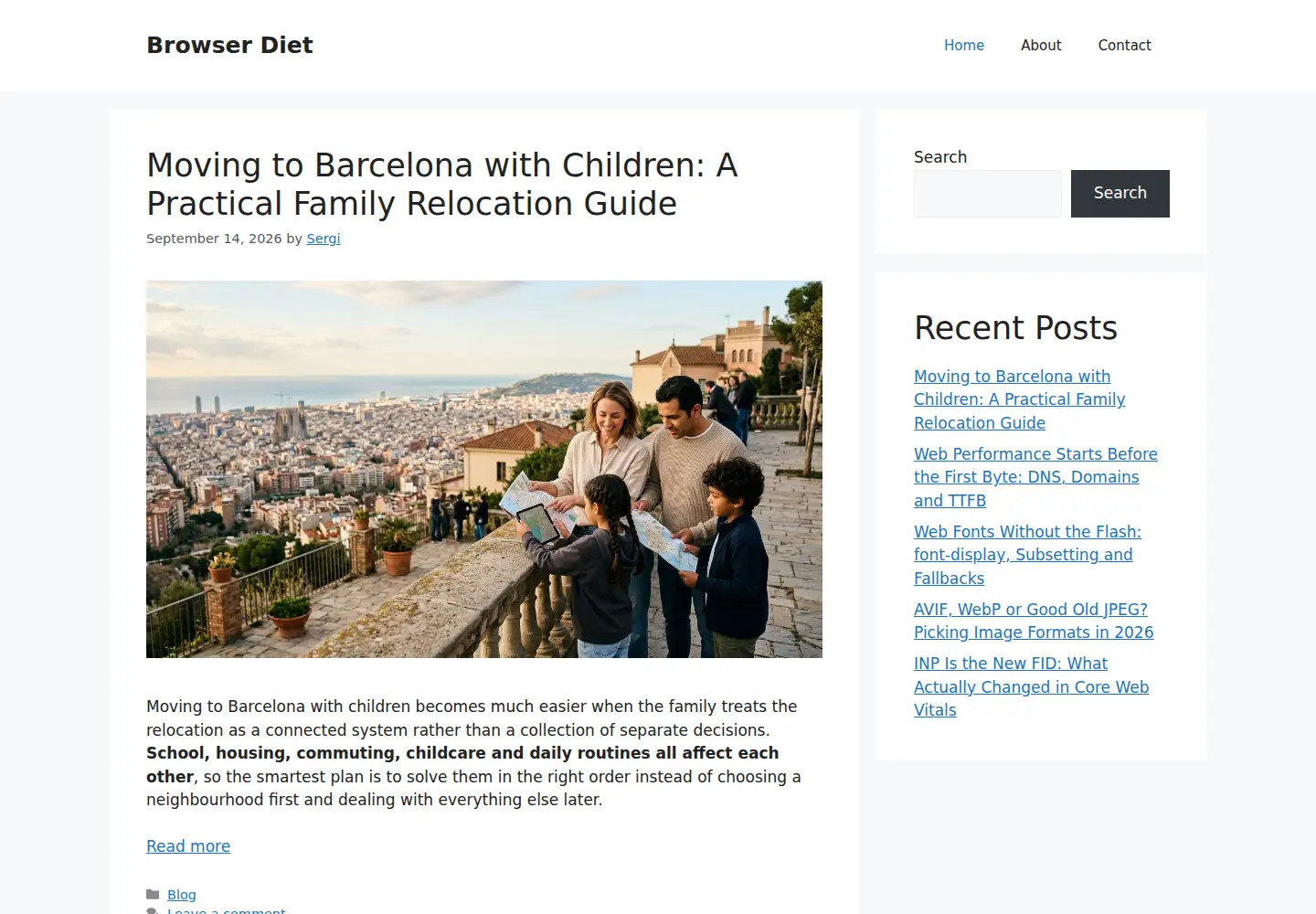 Captured homepage of browserdiet.com in the current scan