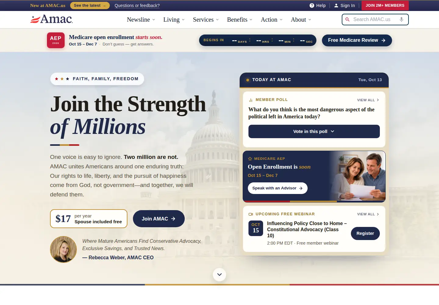 Screenshot of amac.us