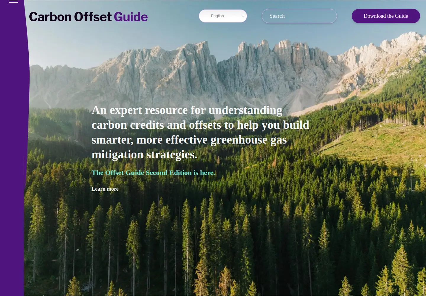 Captured homepage of offsetguide.org in the current scan