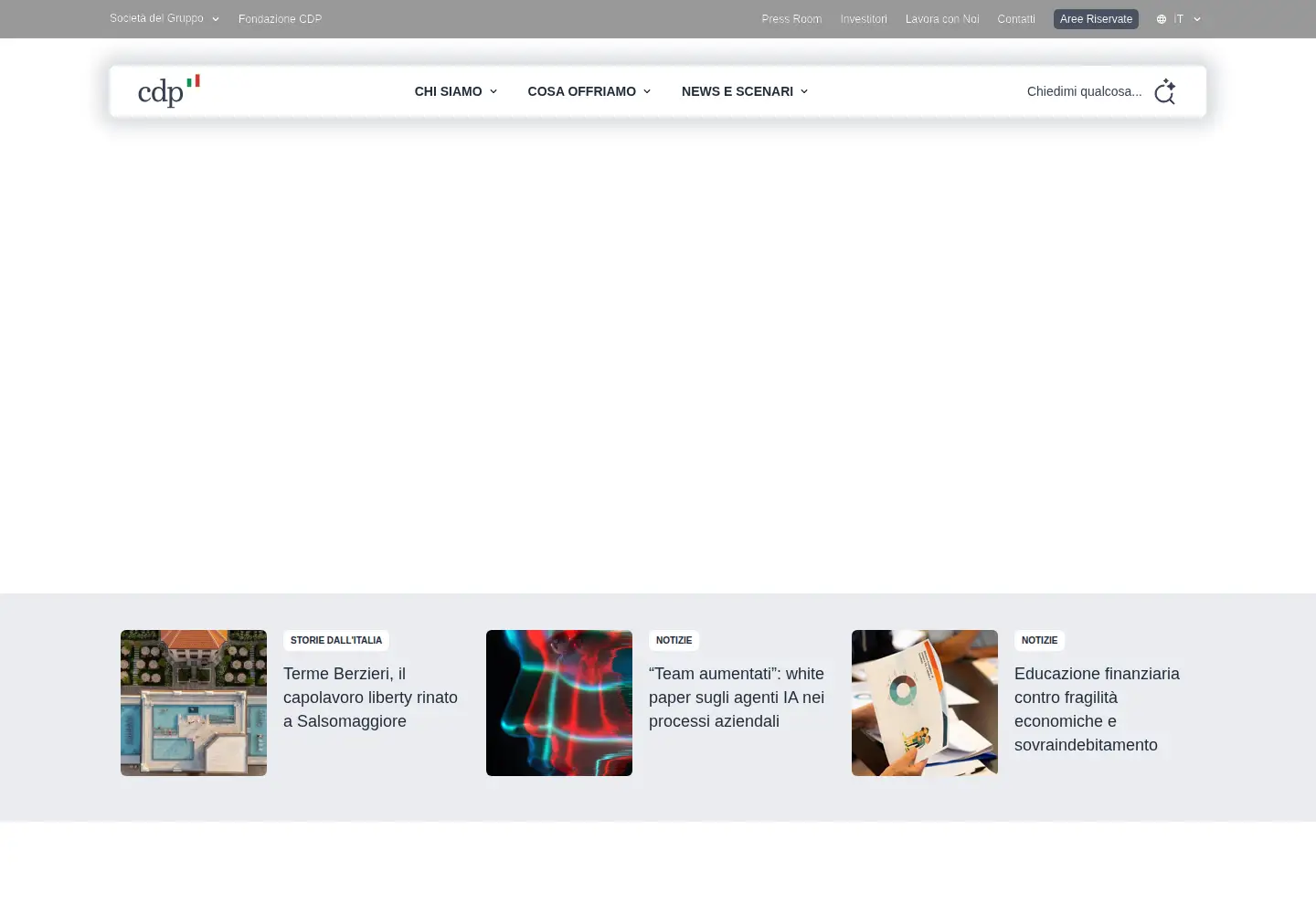 Captured homepage of cdp.it in the current scan