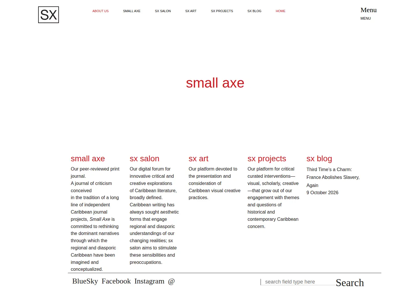 Captured homepage of smallaxe.net in the current scan