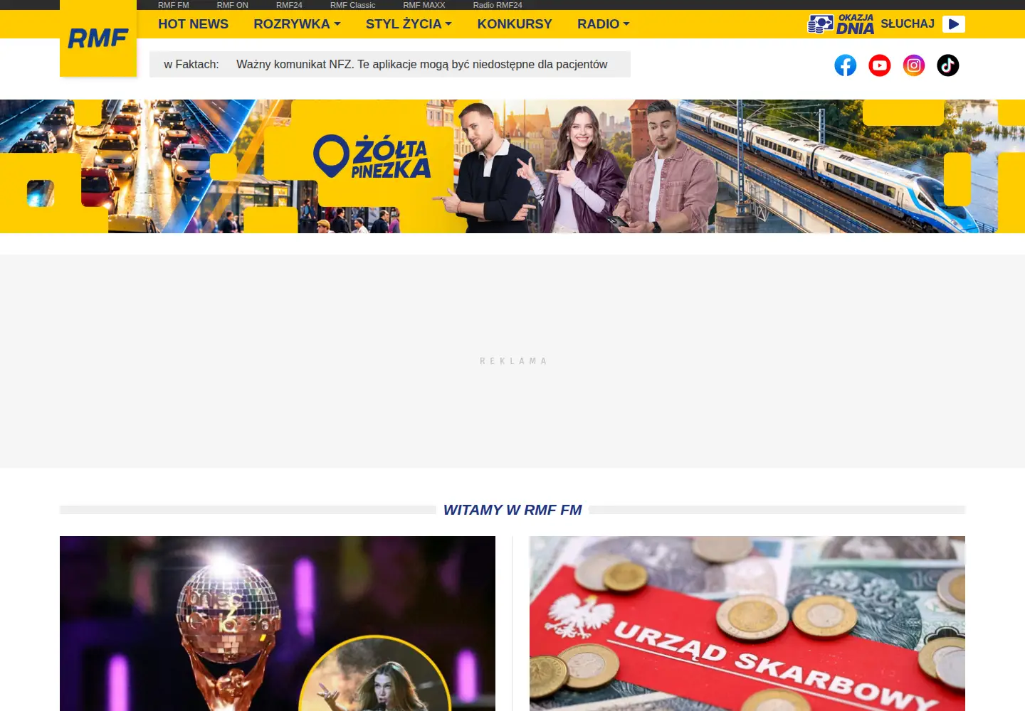 Captured homepage of rmf.pl in the current scan