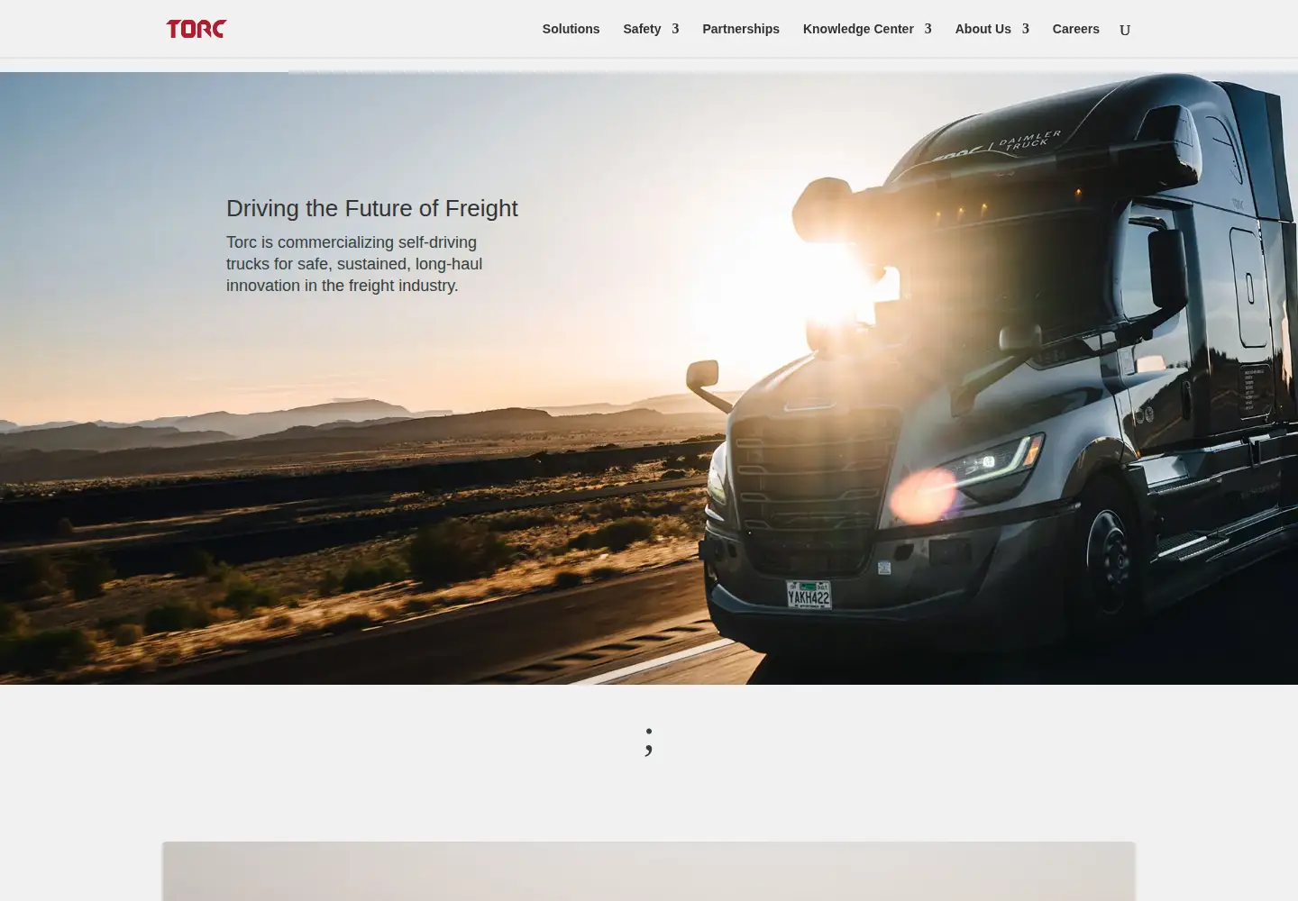 Captured homepage of torc.ai in the current scan