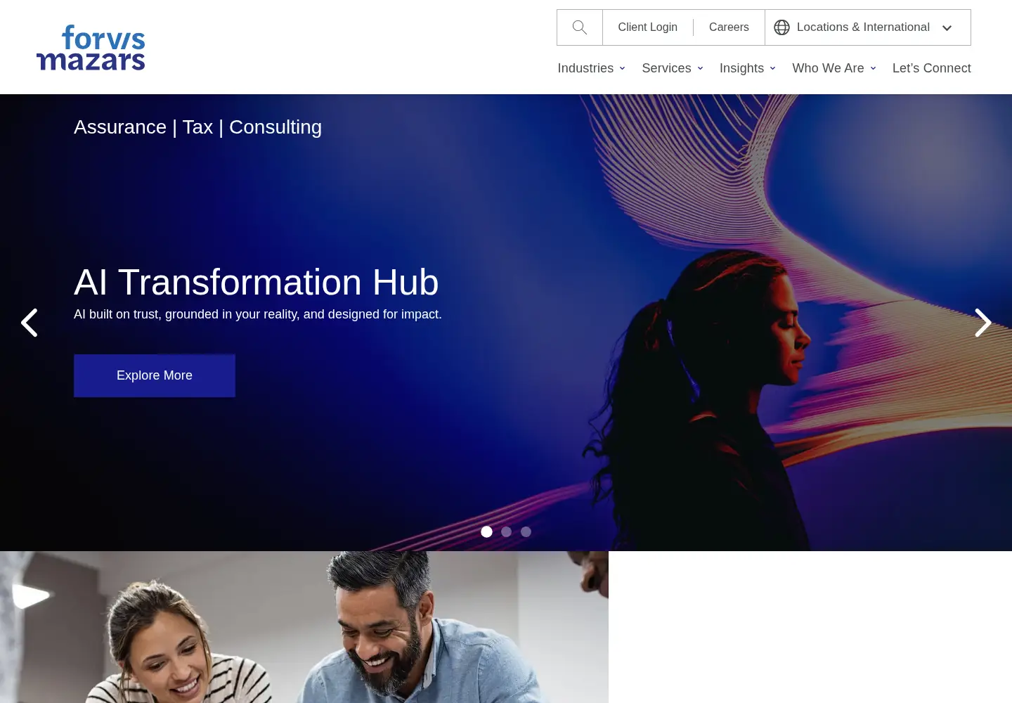 Screenshot of forvismazars.us