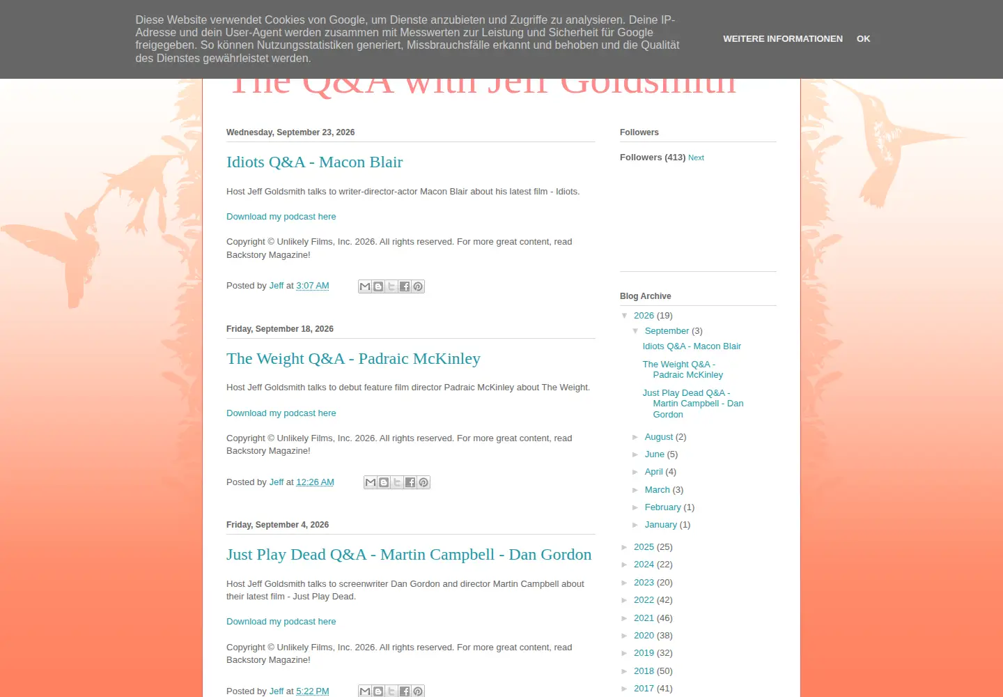 Screenshot of theqandapodcast.com