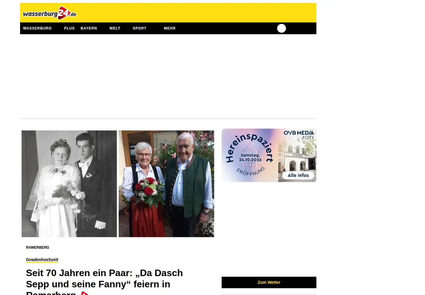 Captured homepage of wasserburg24.de in the current scan
