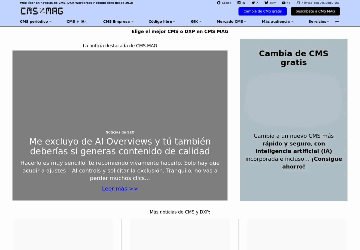 Screenshot of mejorcms.com