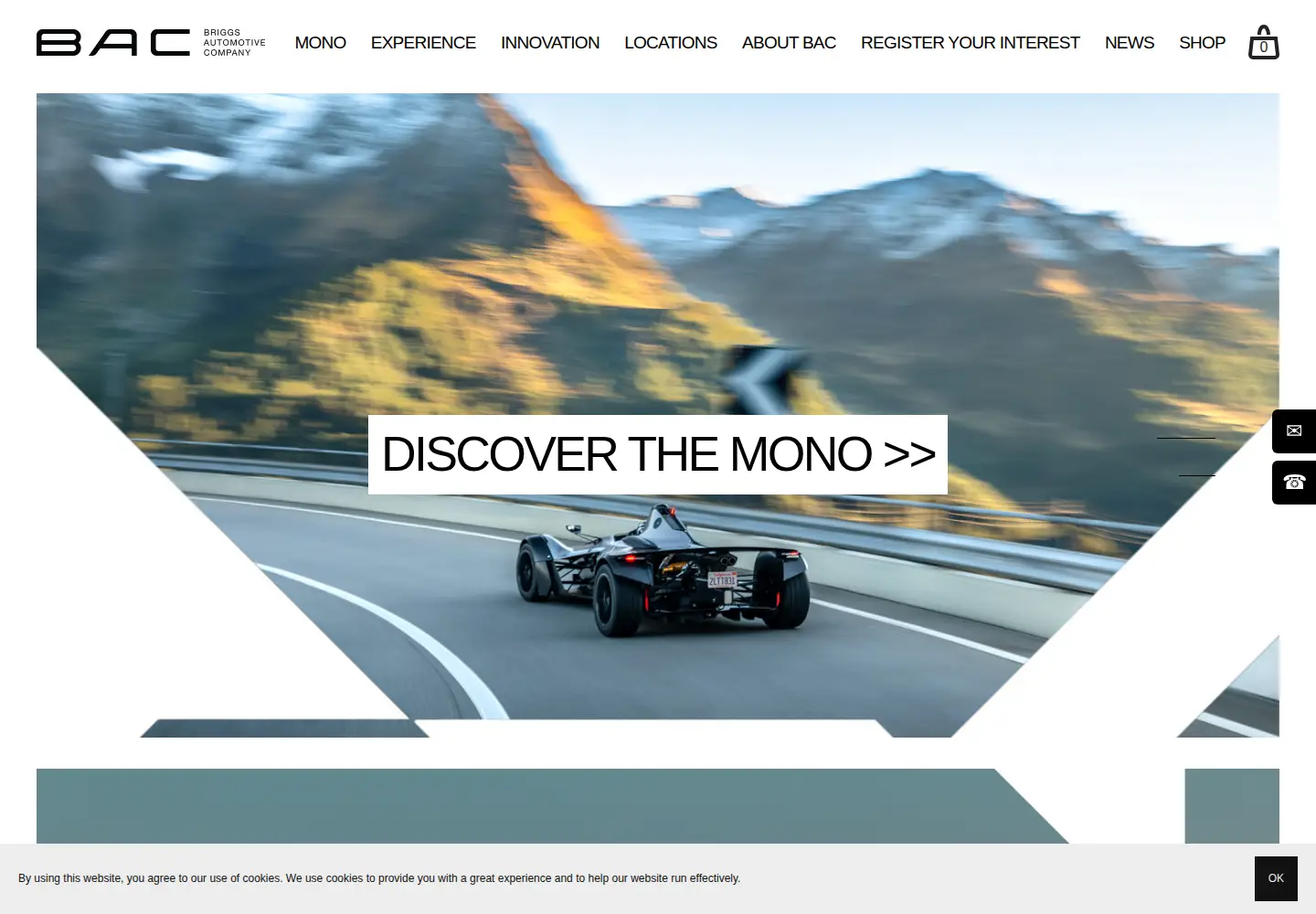 Captured homepage of bac-mono.com in the current scan