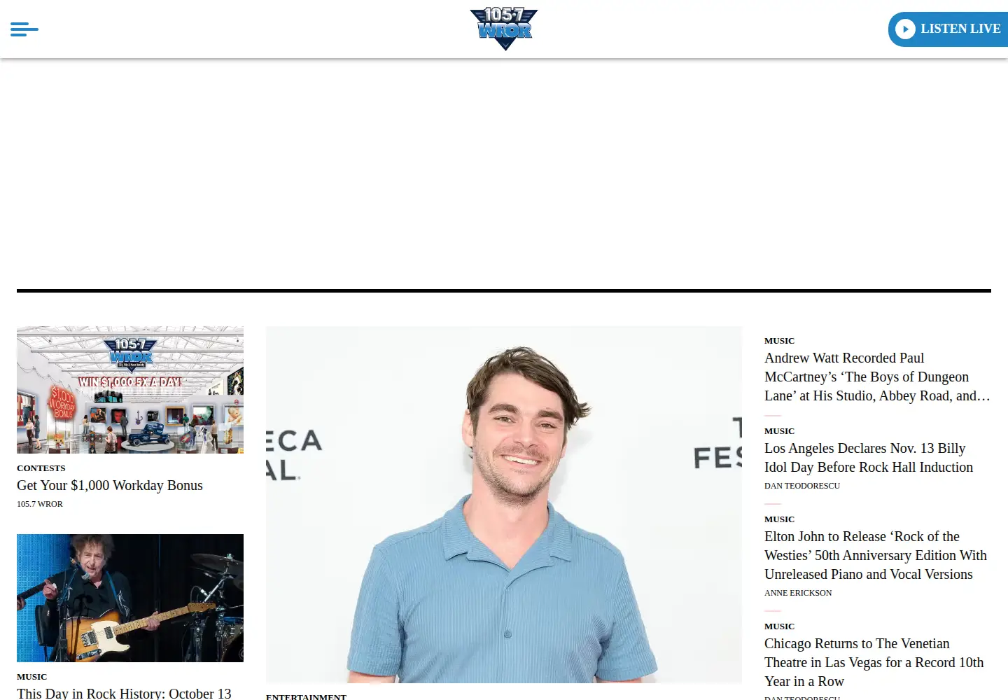 Screenshot of wror.com