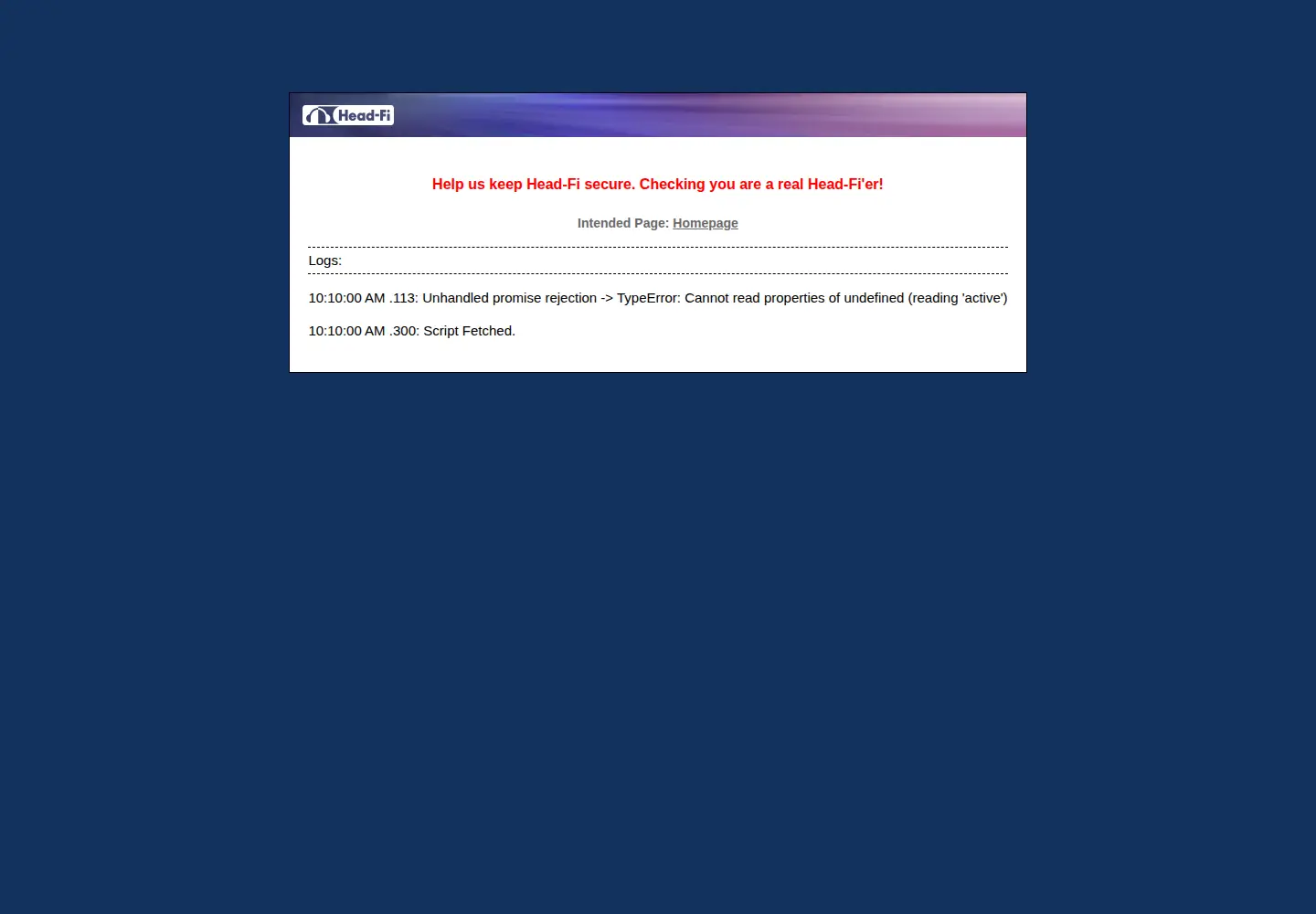 Screenshot of head-fi.org