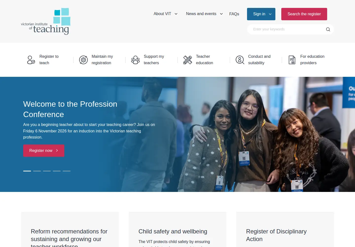 Screenshot of vit.vic.edu.au