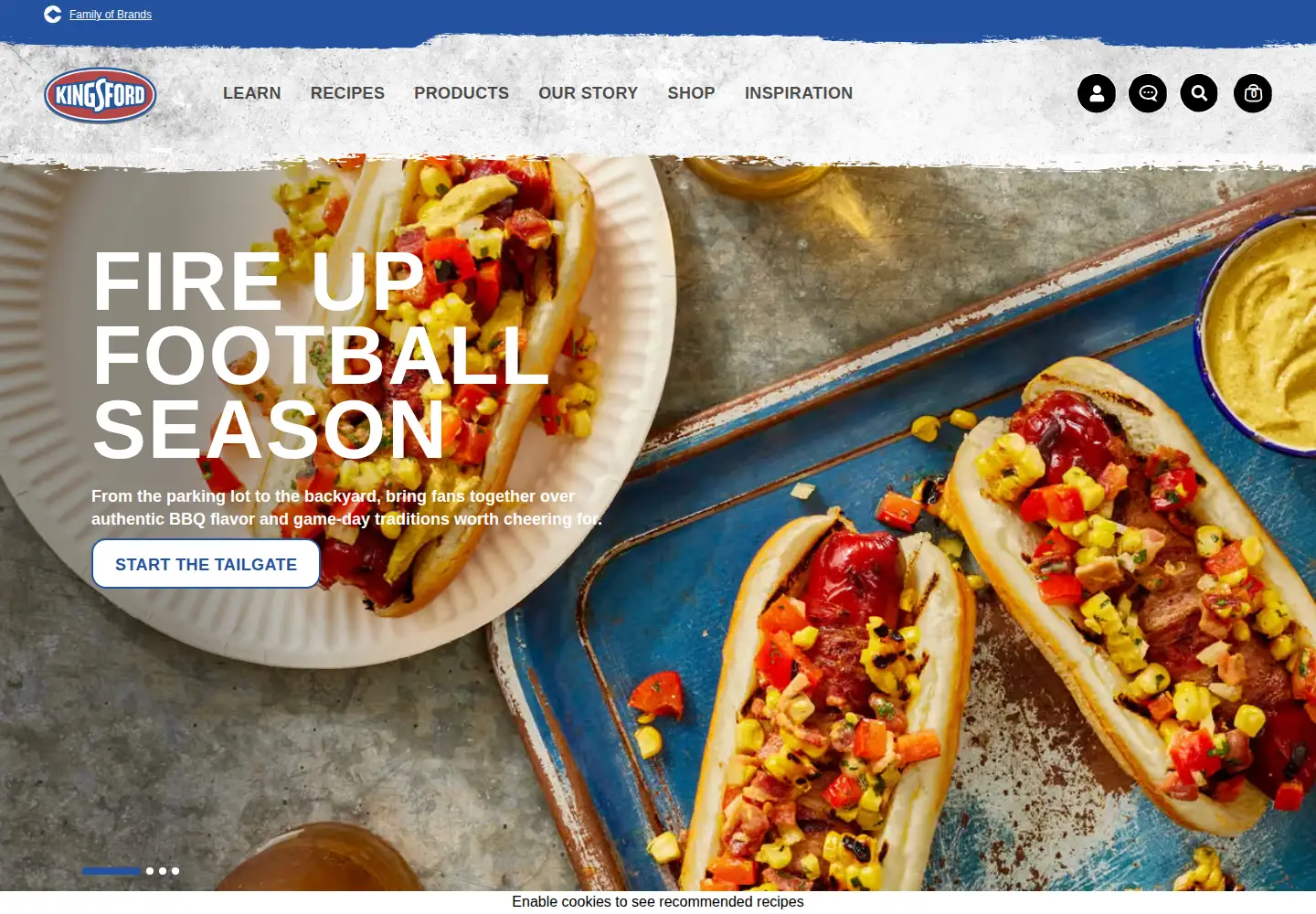 Screenshot of kingsford.com