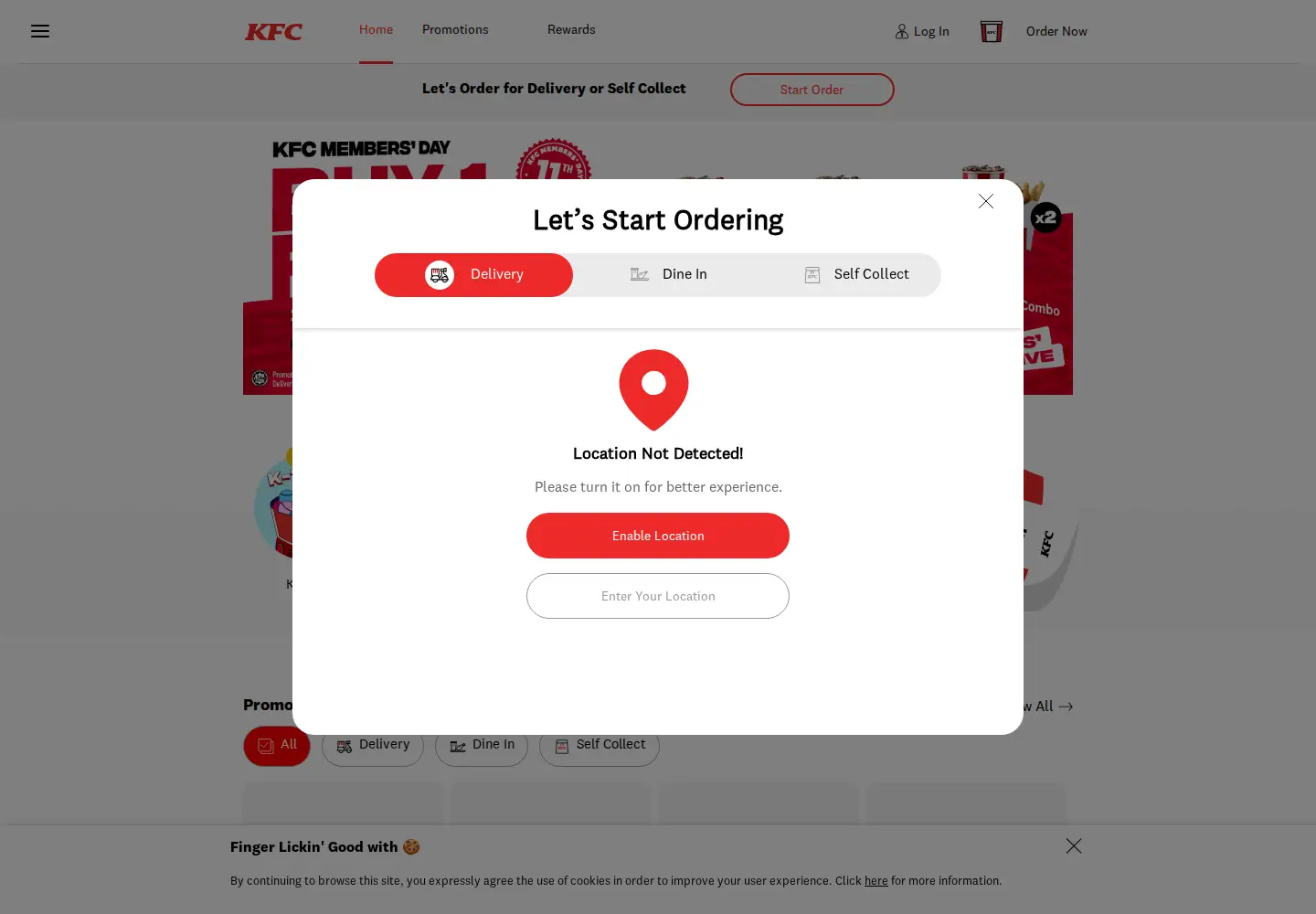 Screenshot of kfc.com.my