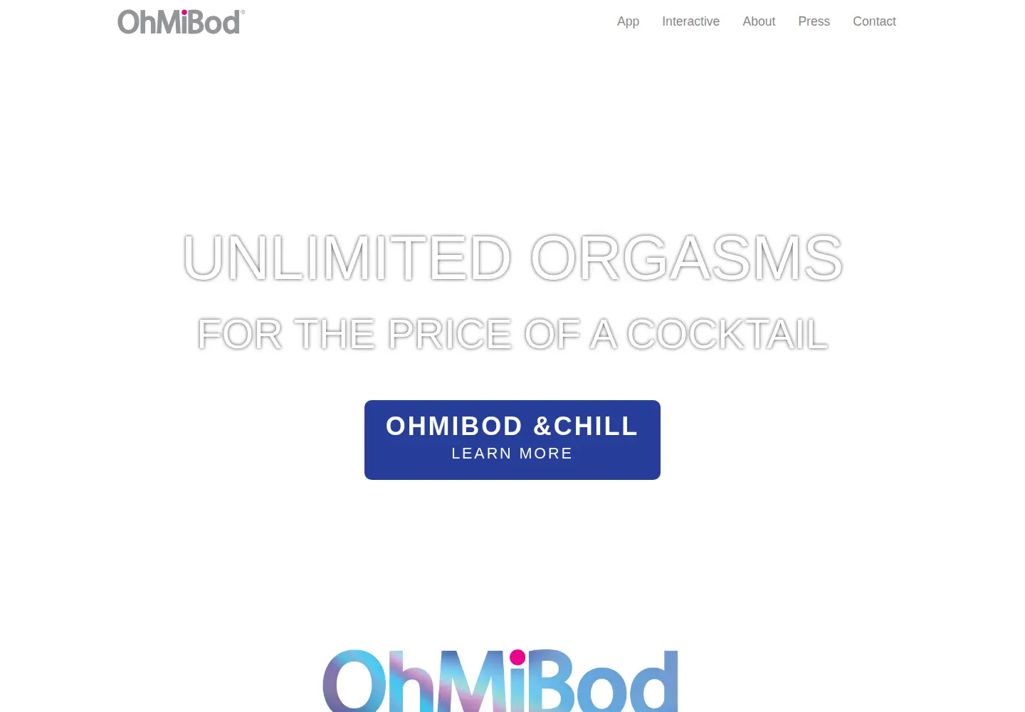 Captured homepage of ohmibod.com in the current scan