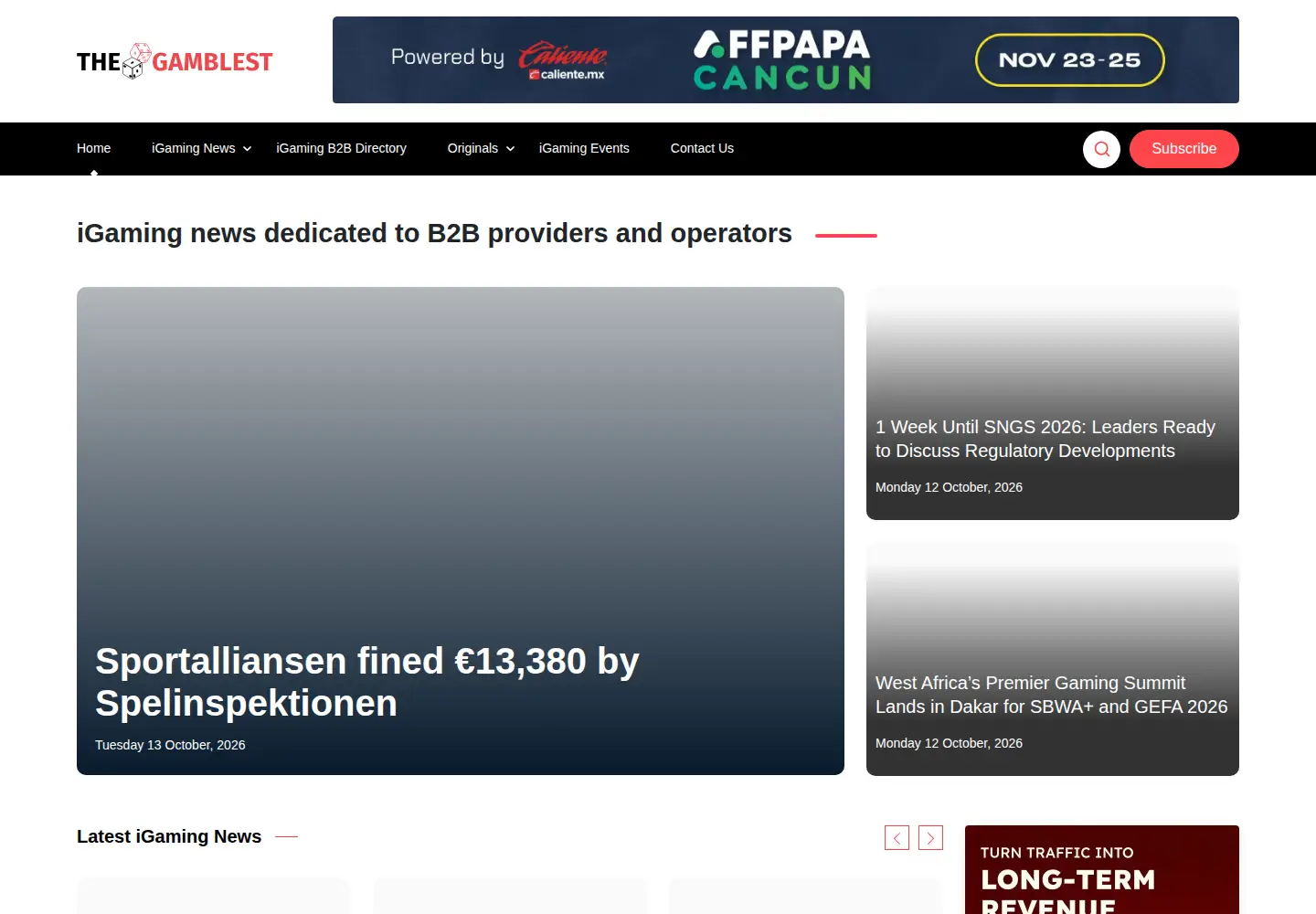 Screenshot of thegamblest.com