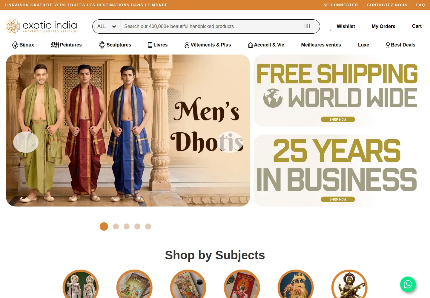 Screenshot of exoticindia.com
