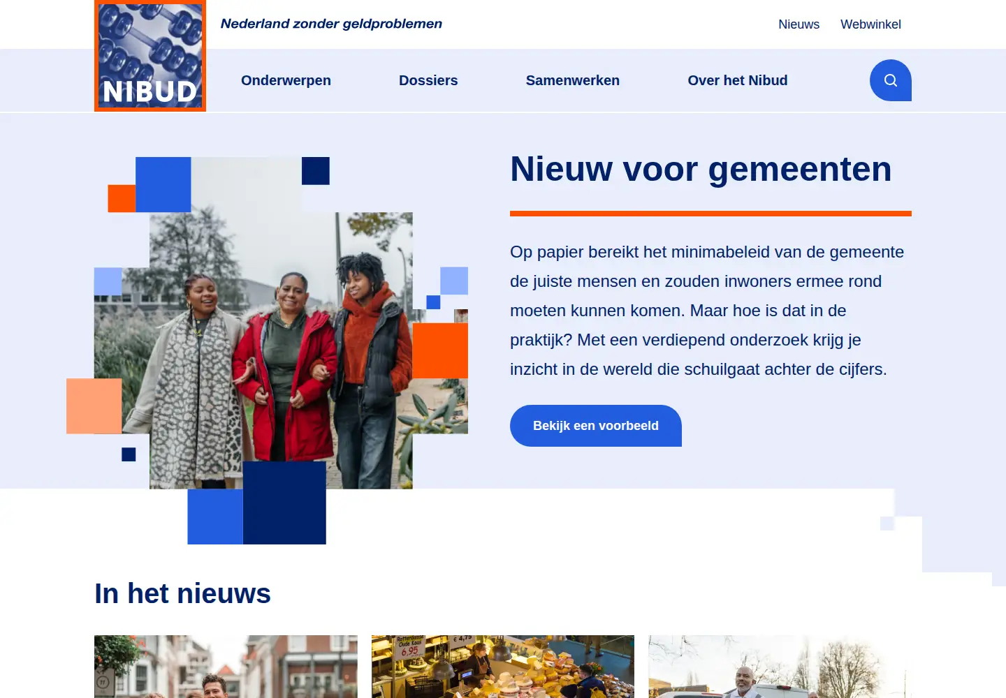 Captured homepage of nibud.nl in the current scan