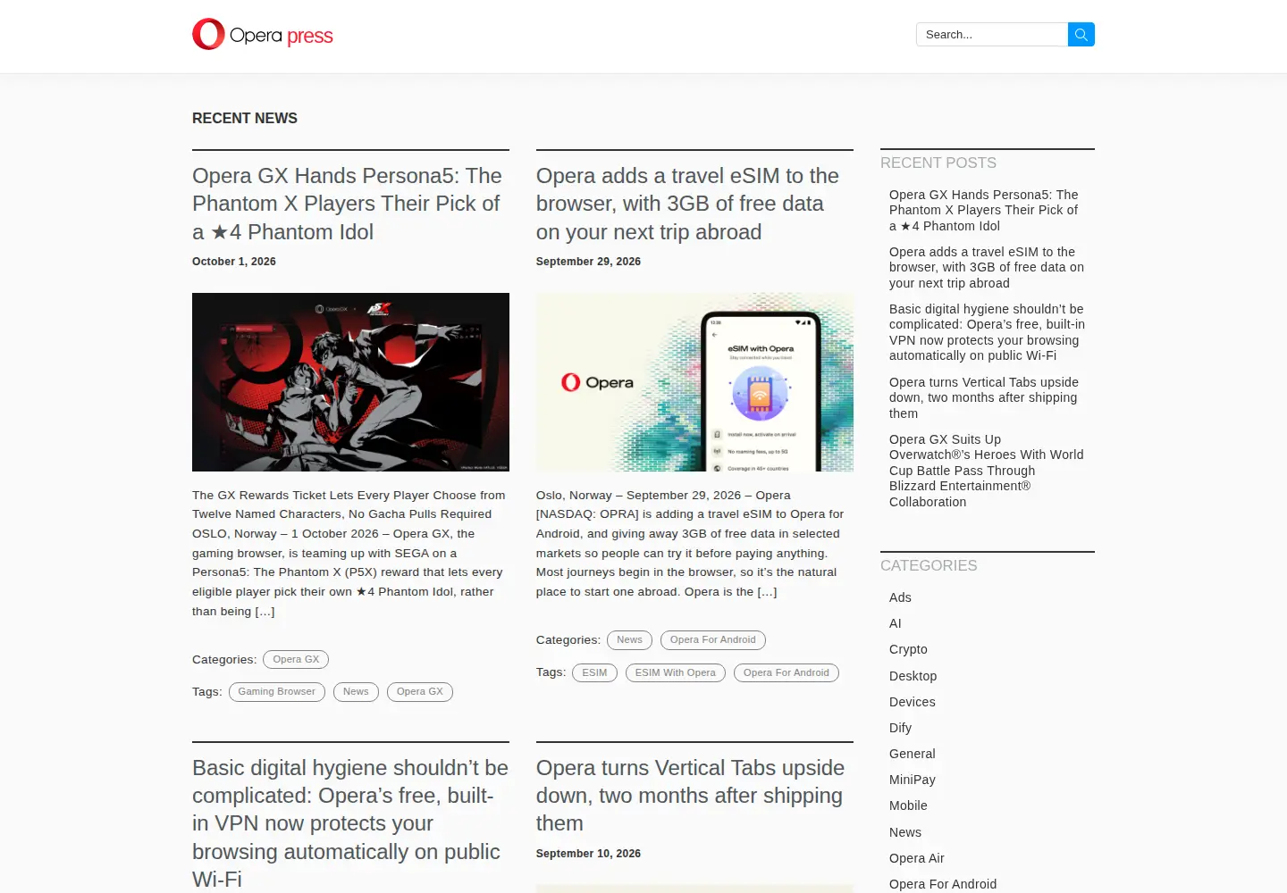 Screenshot of operasoftware.com