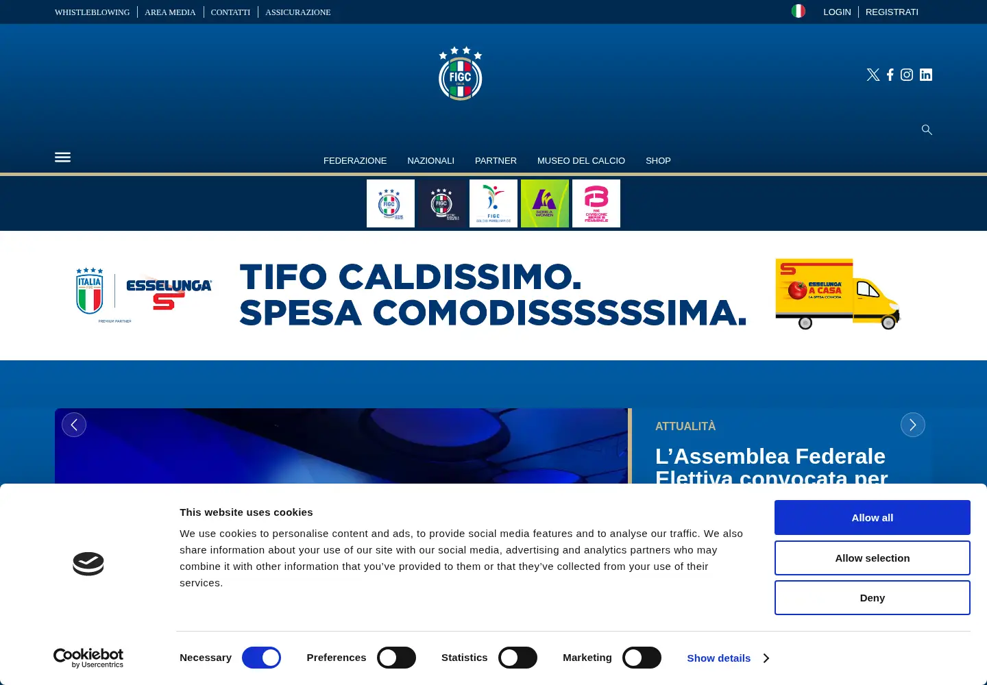 Screenshot of figc.it
