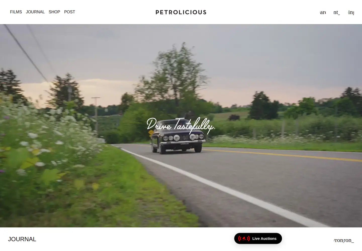 Screenshot of petrolicious.com