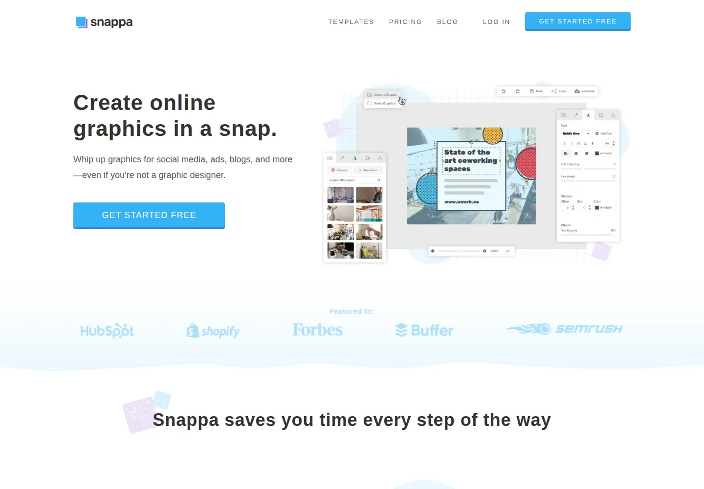 Screenshot of snappa.com