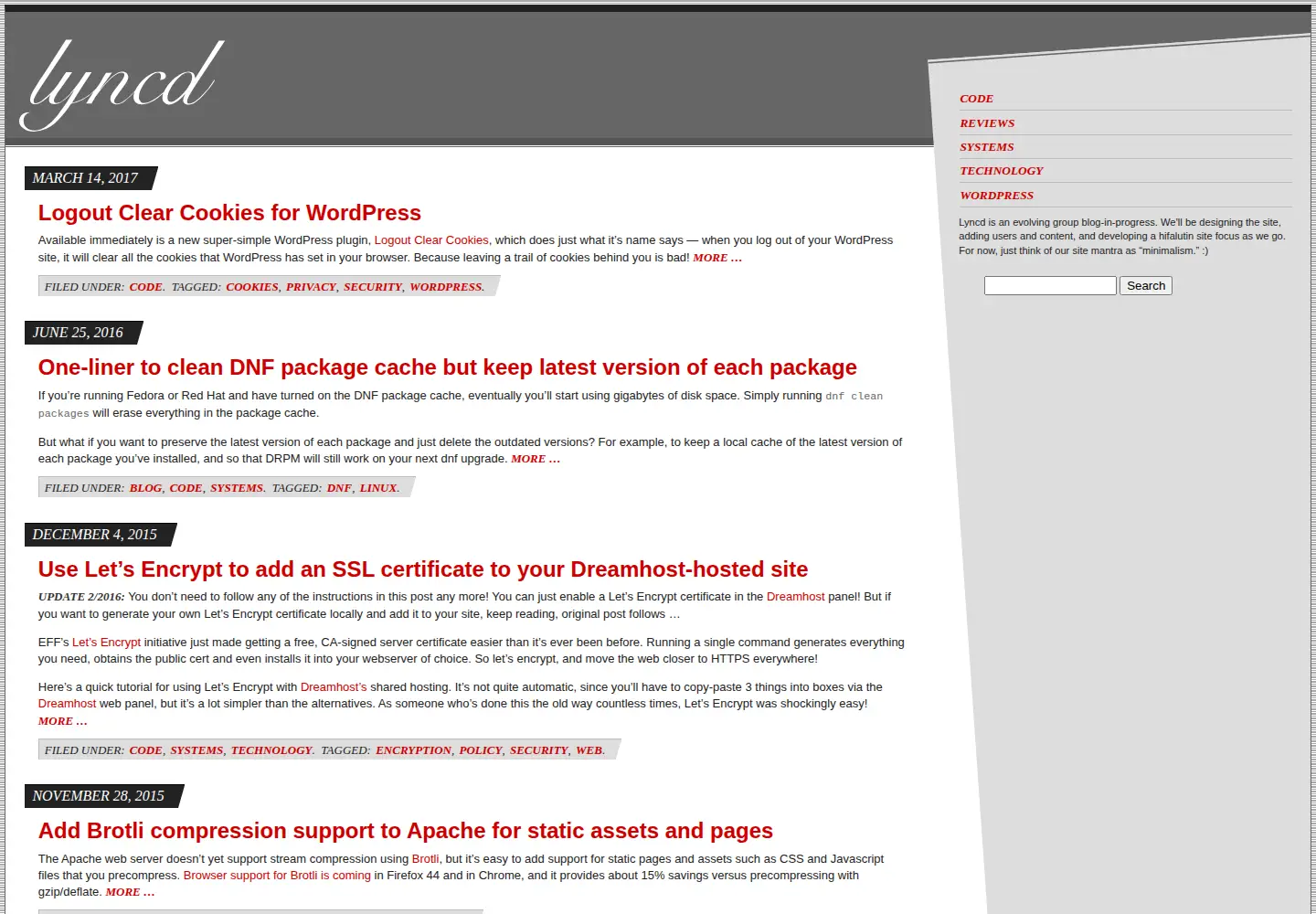 Captured homepage of lyncd.com in the current scan