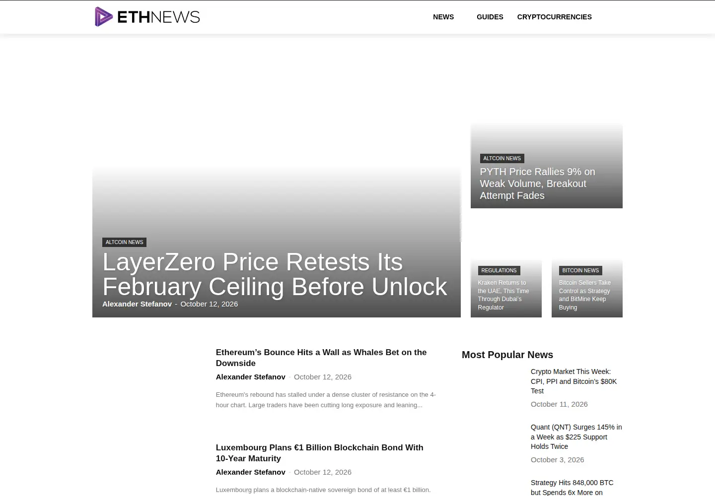 Screenshot of ethnews.com