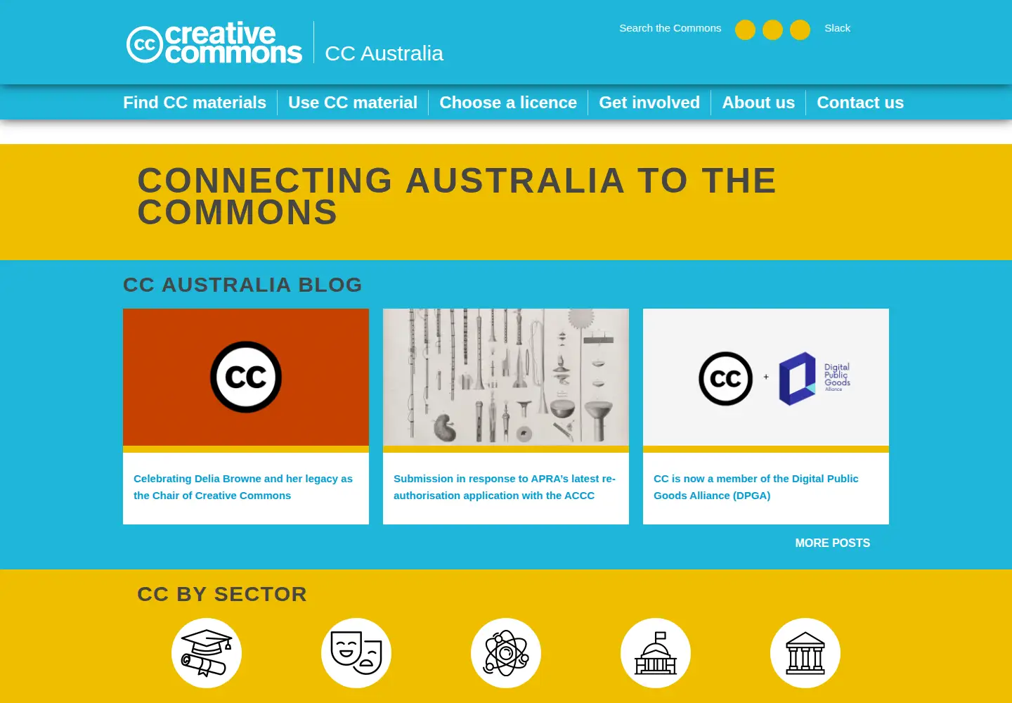 Screenshot of creativecommons.org.au