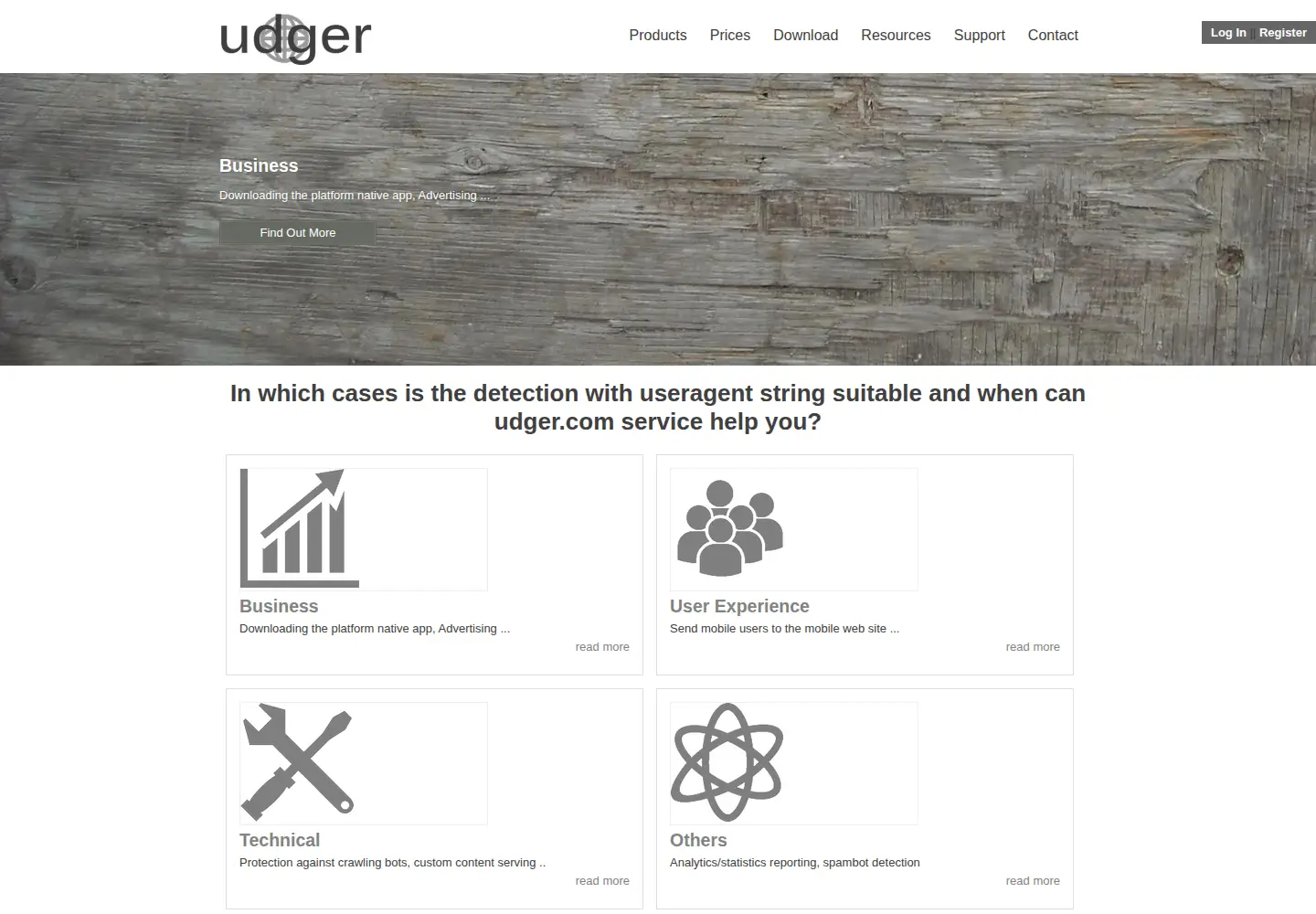 Screenshot of udger.com