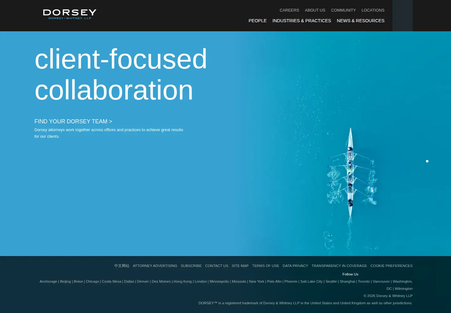 Screenshot of dorsey.com